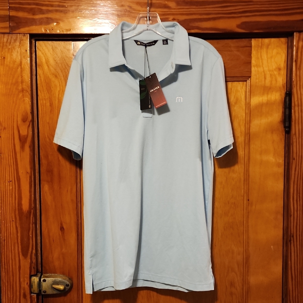 Travis Mathew Men’s Blue Short Sleeve Polo Medium